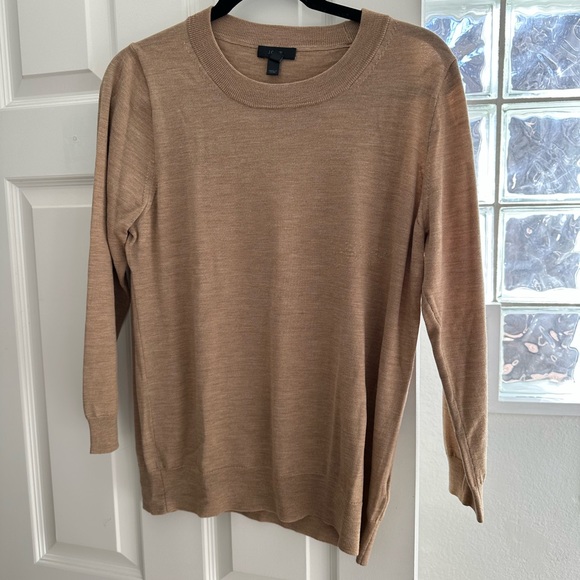 J. Crew Sweaters - Camel 3/4 length sleeve sweater in good condition with slight piling.